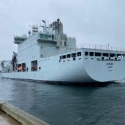 Asterix leaving with dock Mar26-2023