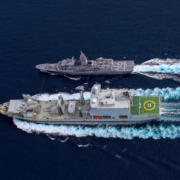 MV Asterix Replenishment-at-Sea with the Royal Australian Navy frigate HMAS Toowoomba