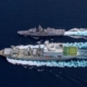 MV Asterix Replenishment-at-Sea with the Royal Australian Navy frigate HMAS Toowoomba